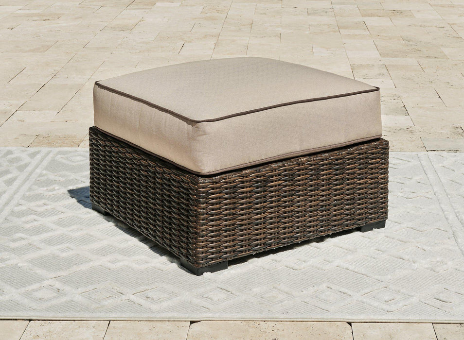 Coastline Bay Outdoor Ottoman with Cushion - Aras Mattress And Furniture(Las Vegas, NV)