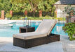 Coastline Bay Outdoor Chaise Lounge with Cushion - Aras Mattress And Furniture(Las Vegas, NV)