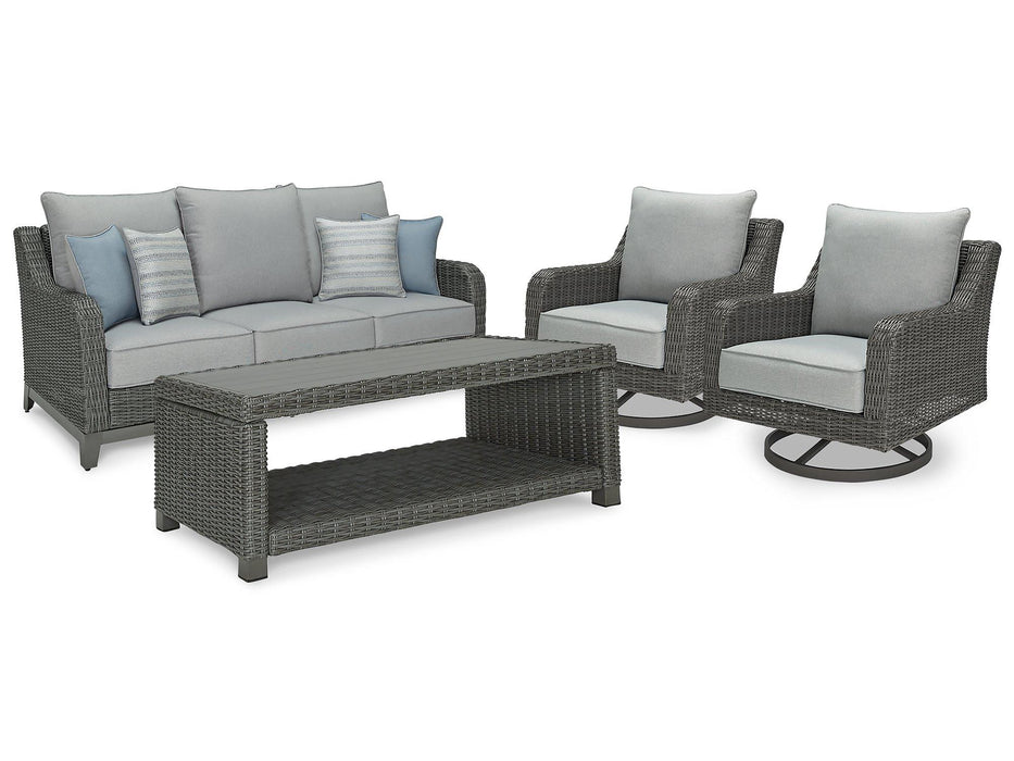 Elite Park Outdoor Sofa, Lounge Chairs and Cocktail Table - Aras Mattress And Furniture(Las Vegas, NV)