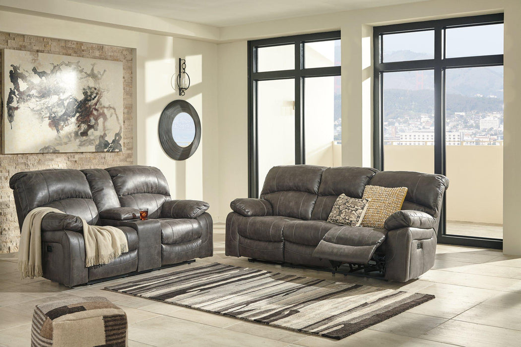 Dunwell Power Reclining Loveseat with Console - Aras Mattress And Furniture(Las Vegas, NV)