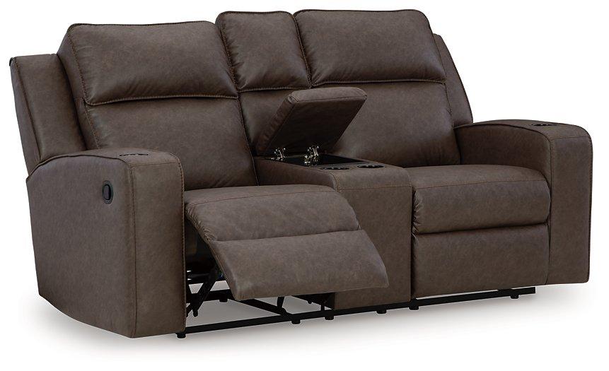 Lavenhorne Reclining Loveseat with Console - Aras Mattress And Furniture(Las Vegas, NV)