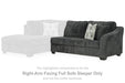 Biddeford 2-Piece Sleeper Sectional with Chaise - Aras Mattress And Furniture(Las Vegas, NV)