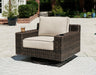 Coastline Bay Outdoor Swivel Lounge with Cushion - Aras Mattress And Furniture(Las Vegas, NV)