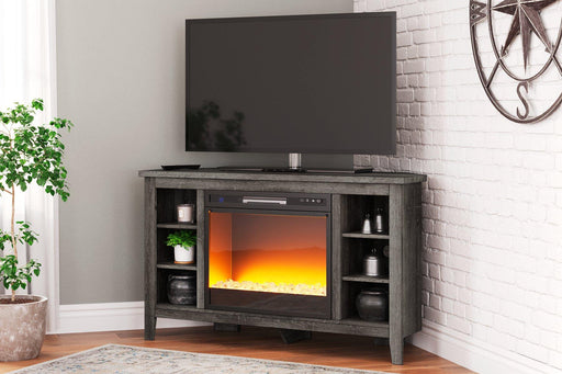 Arlenbry Corner TV Stand with Electric Fireplace - Aras Mattress And Furniture(Las Vegas, NV)