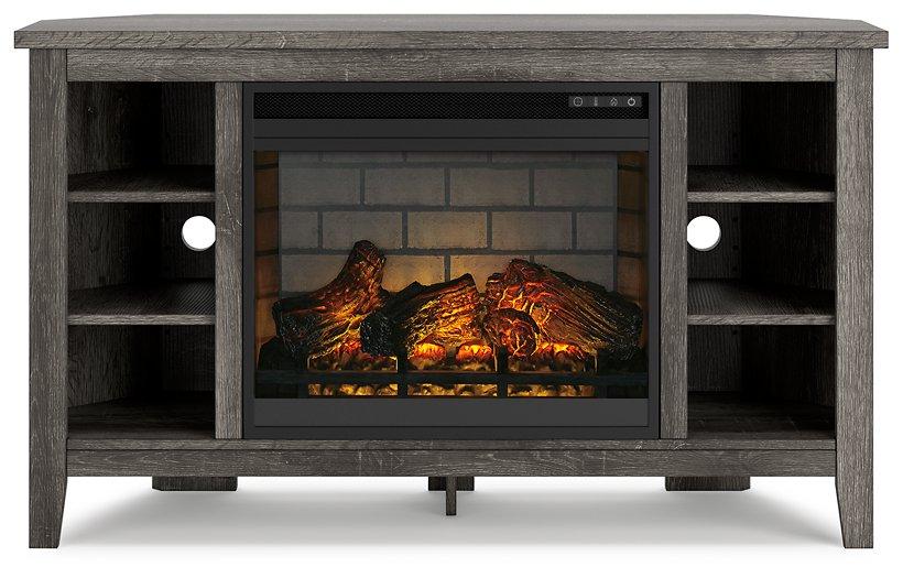 Arlenbry Corner TV Stand with Electric Fireplace - Aras Mattress And Furniture(Las Vegas, NV)