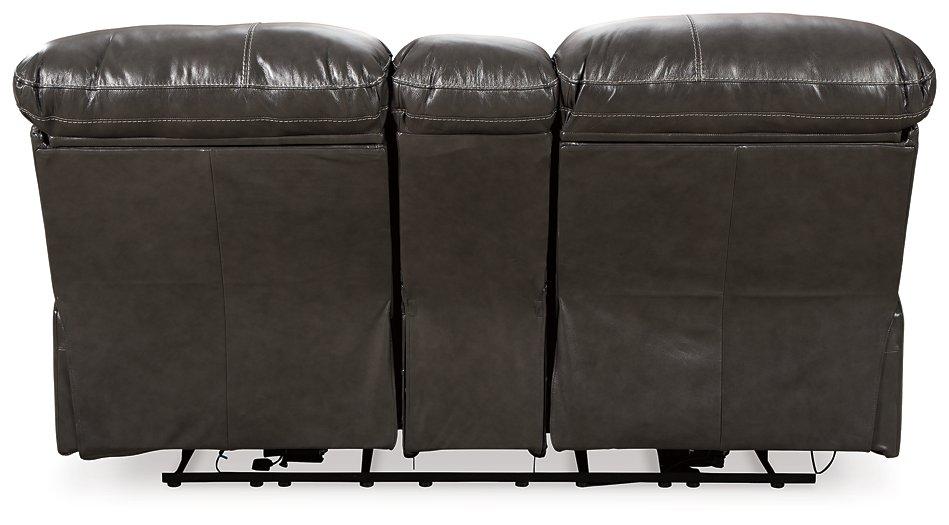 Hallstrung Power Reclining Loveseat with Console - Aras Mattress And Furniture(Las Vegas, NV)