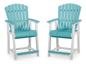 Eisely Outdoor Counter Height Bar Stool (Set of 2) - Aras Mattress And Furniture(Las Vegas, NV)