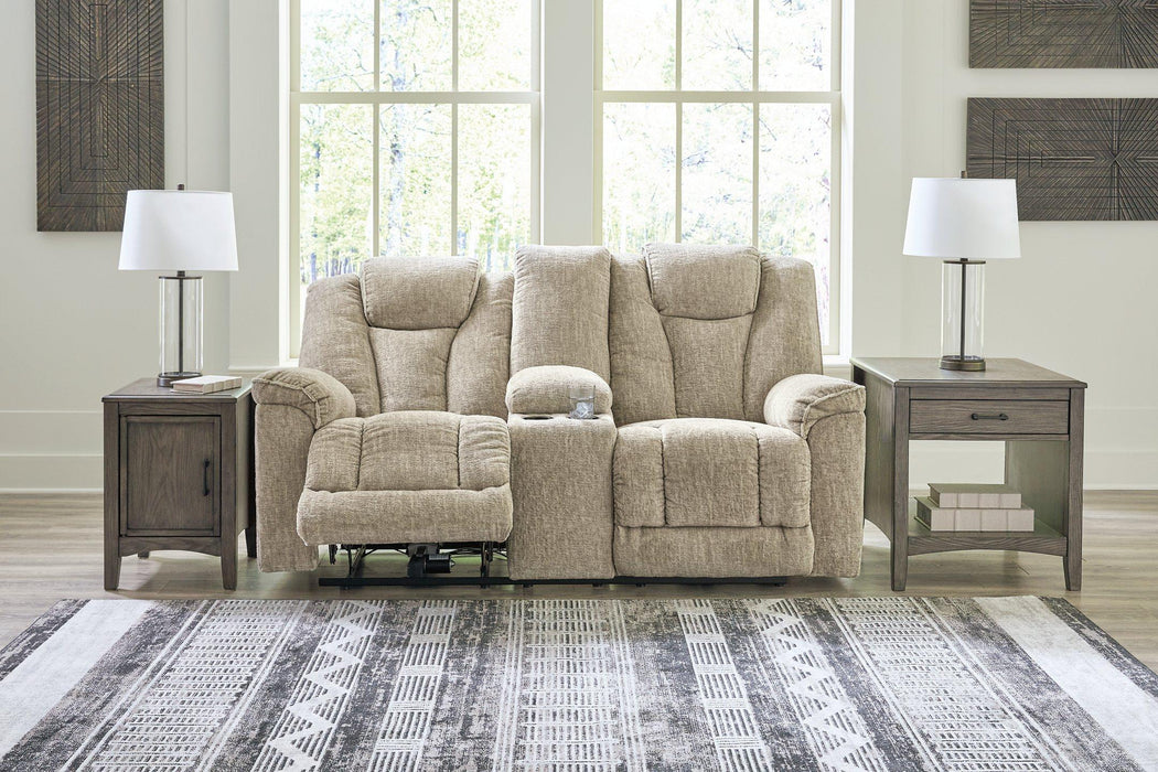 Hindmarsh Power Reclining Loveseat with Console - Aras Mattress And Furniture(Las Vegas, NV)