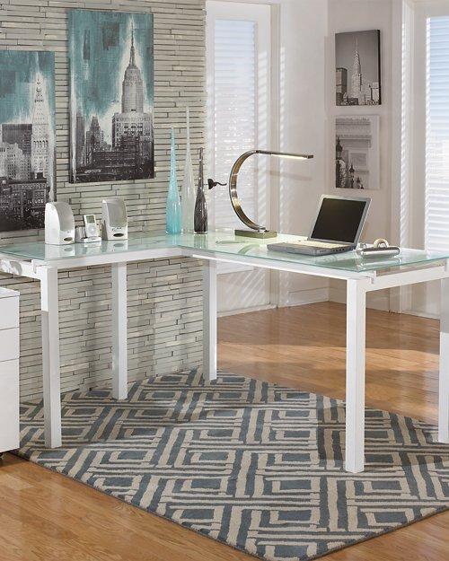 Baraga Home Office L-Desk - Aras Mattress And Furniture(Las Vegas, NV)