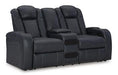 Fyne-Dyme Power Reclining Loveseat with Console - Aras Mattress And Furniture(Las Vegas, NV)