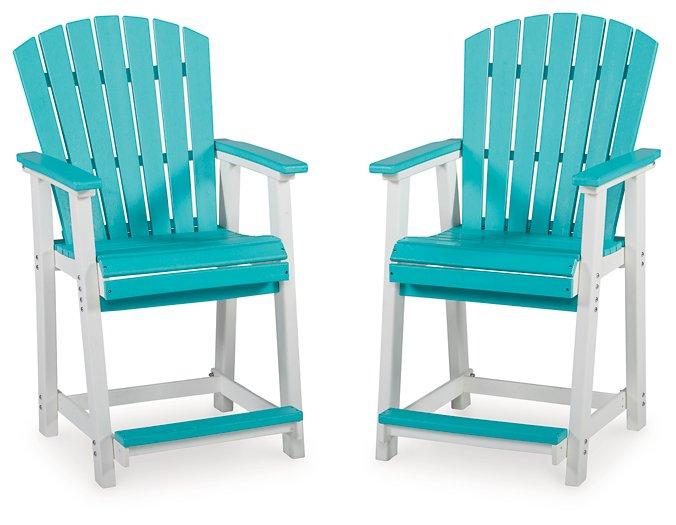 Eisely Outdoor Counter Height Bar Stool (Set of 2) - Aras Mattress And Furniture(Las Vegas, NV)