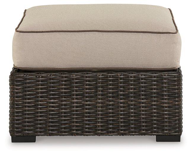 Coastline Bay Outdoor Ottoman with Cushion - Aras Mattress And Furniture(Las Vegas, NV)