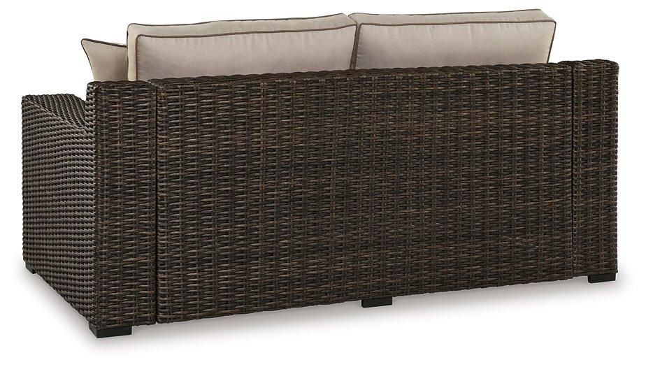 Coastline Bay Outdoor Loveseat with Cushion - Aras Mattress And Furniture(Las Vegas, NV)