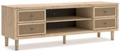 Cielden 72" TV Stand with Electric Fireplace - Aras Mattress And Furniture(Las Vegas, NV)