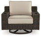 Coastline Bay Outdoor Swivel Lounge with Cushion - Aras Mattress And Furniture(Las Vegas, NV)