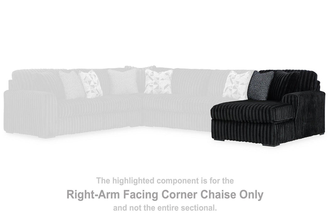 Midnight-Madness Sectional with Chaise - Aras Mattress And Furniture(Las Vegas, NV)