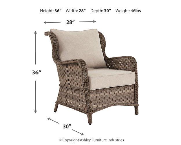 Clear Ridge Lounge Chair with Cushion (Set of 2) - Aras Mattress And Furniture(Las Vegas, NV)