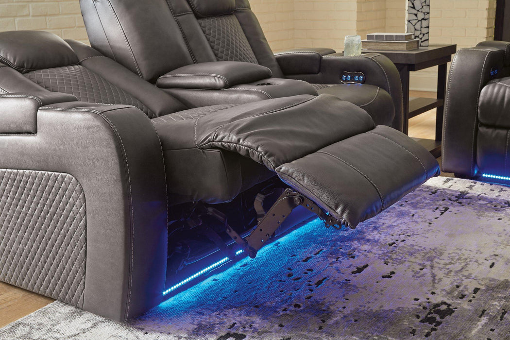 Fyne-Dyme Power Reclining Loveseat with Console - Aras Mattress And Furniture(Las Vegas, NV)