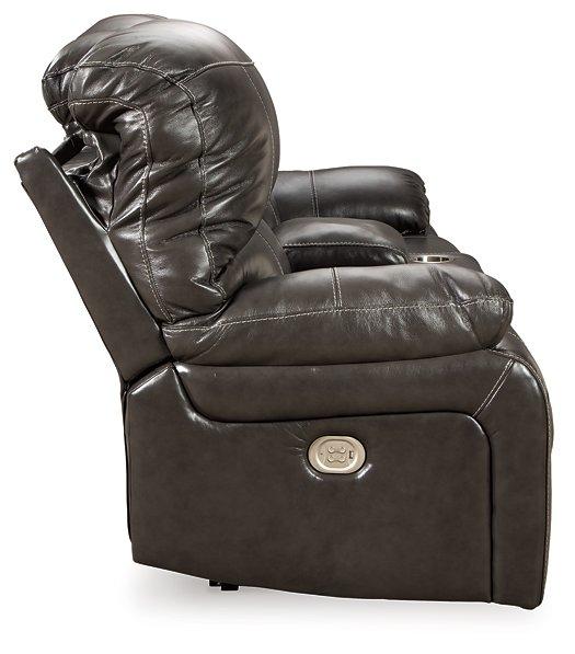 Hallstrung Power Reclining Loveseat with Console - Aras Mattress And Furniture(Las Vegas, NV)