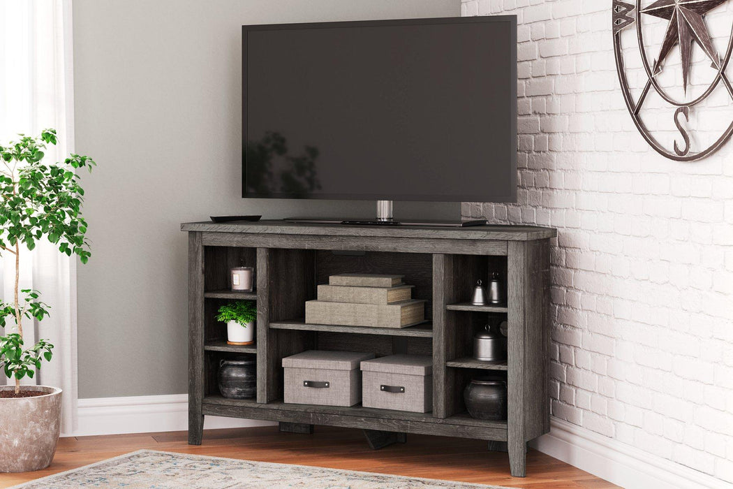 Arlenbry Corner TV Stand with Electric Fireplace - Aras Mattress And Furniture(Las Vegas, NV)