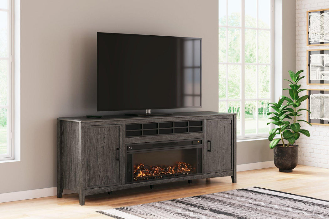 Montillan 84" TV Stand with Electric Fireplace - Aras Mattress And Furniture(Las Vegas, NV)