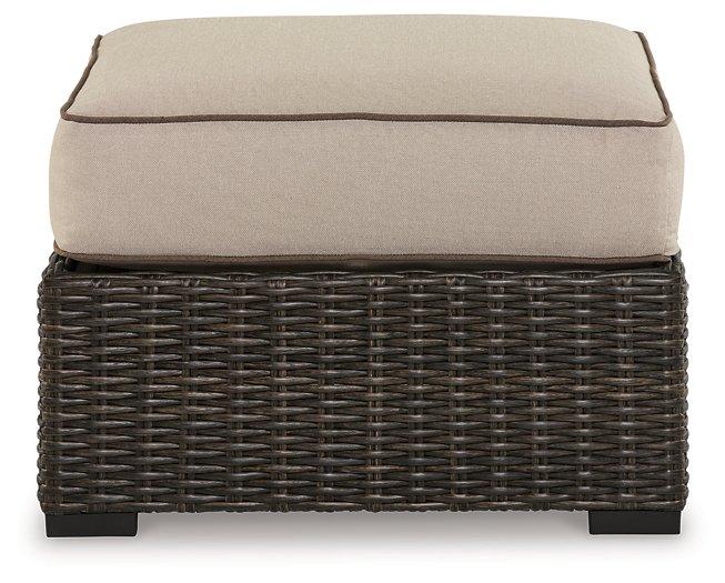 Coastline Bay Outdoor Ottoman with Cushion - Aras Mattress And Furniture(Las Vegas, NV)