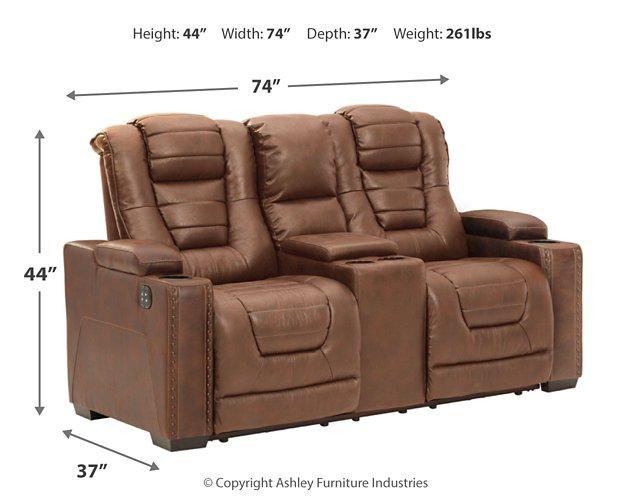 Owner's Box Power Reclining Loveseat with Console - Aras Mattress And Furniture(Las Vegas, NV)