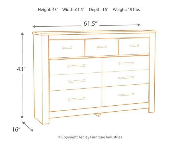 Bellaby Dresser and Mirror - Aras Mattress And Furniture(Las Vegas, NV)