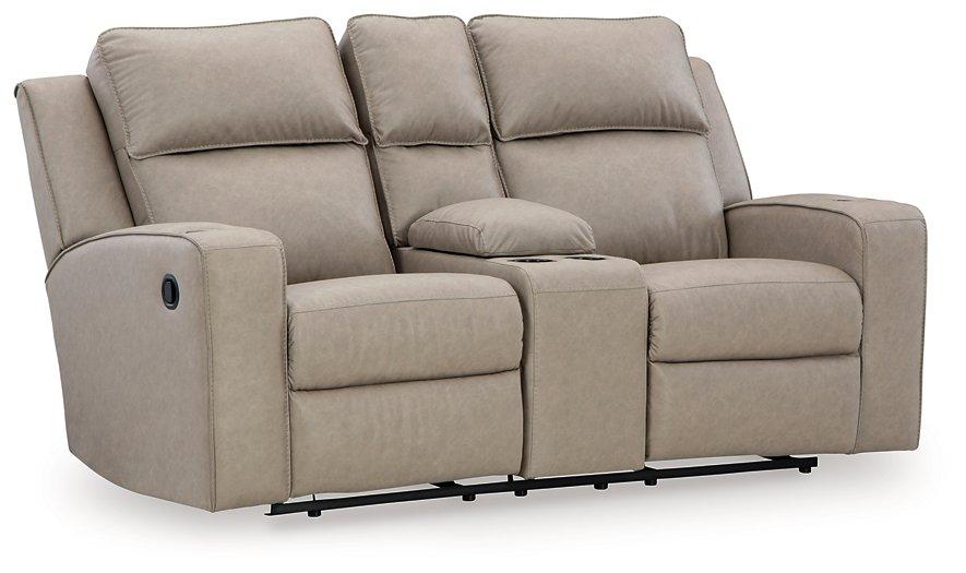 Lavenhorne Reclining Loveseat with Console - Aras Mattress And Furniture(Las Vegas, NV)