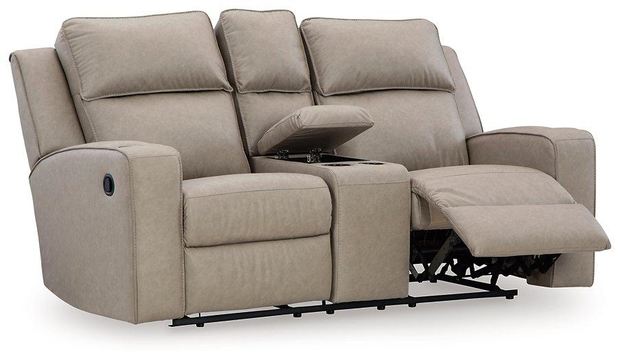 Lavenhorne Reclining Loveseat with Console - Aras Mattress And Furniture(Las Vegas, NV)