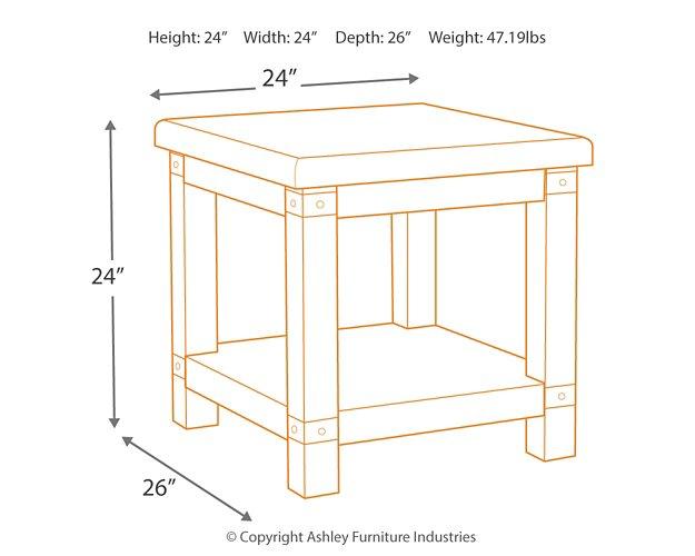 Carynhurst End Table - Aras Mattress And Furniture(Las Vegas, NV)