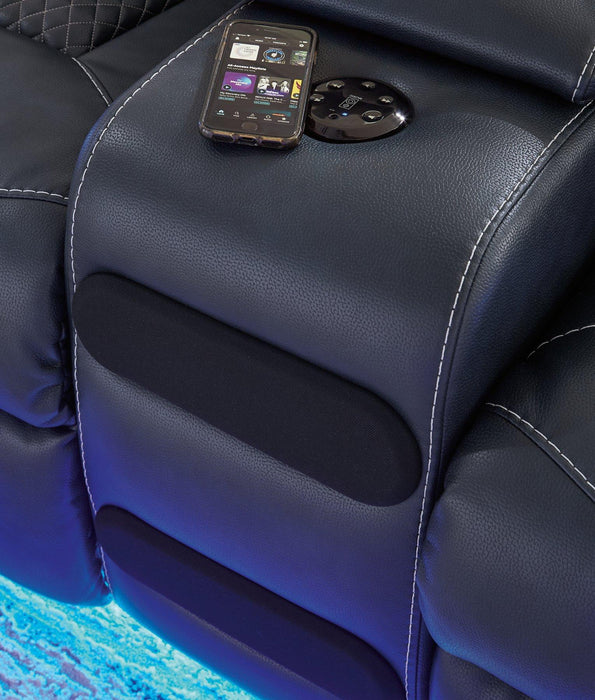 Fyne-Dyme Power Reclining Loveseat with Console - Aras Mattress And Furniture(Las Vegas, NV)