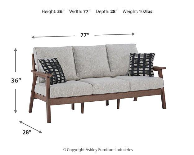 Emmeline Outdoor Sofa with Cushion - Aras Mattress And Furniture(Las Vegas, NV)