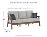 Emmeline Outdoor Sofa with Cushion - Aras Mattress And Furniture(Las Vegas, NV)