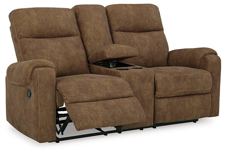 Edenwold Reclining Loveseat with Console - Aras Mattress And Furniture(Las Vegas, NV)