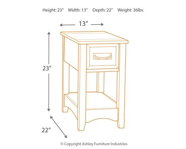 Breegin Chairside End Table - Aras Mattress And Furniture(Las Vegas, NV)
