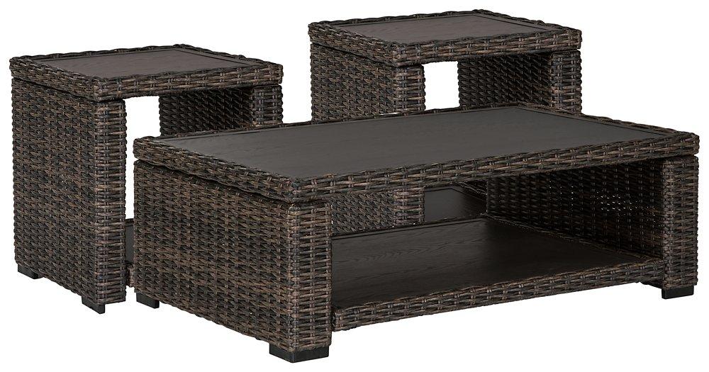 Grasson Lane Outdoor Occasional Table Set - Aras Mattress And Furniture(Las Vegas, NV)