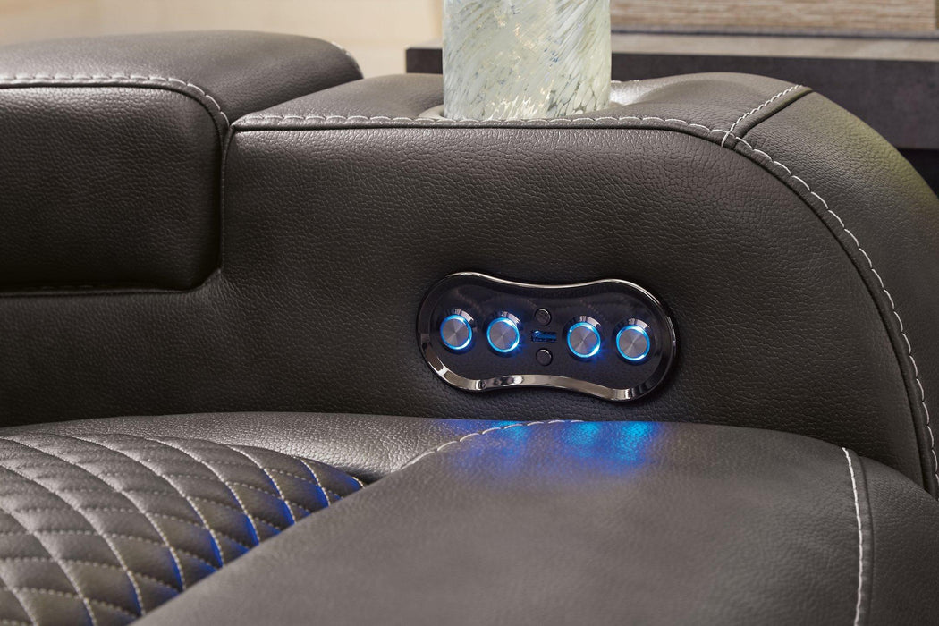 Fyne-Dyme Power Reclining Loveseat with Console - Aras Mattress And Furniture(Las Vegas, NV)