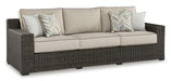 Coastline Bay Outdoor Sofa with Cushion - Aras Mattress And Furniture(Las Vegas, NV)