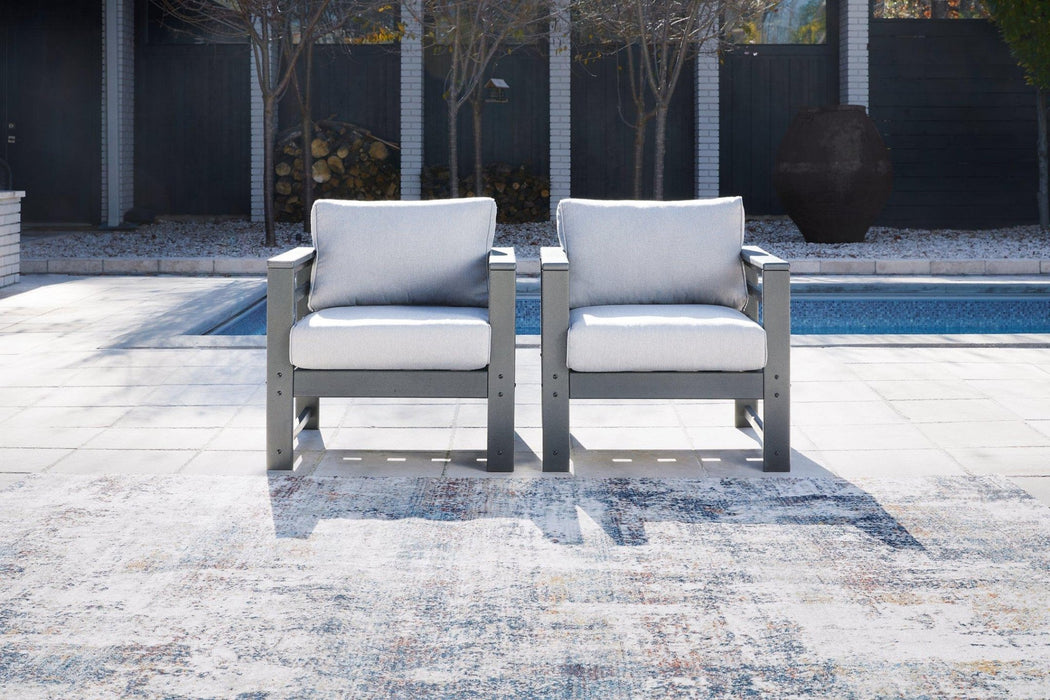 Amora Outdoor Lounge Chair with Cushion (Set of 2) - Aras Mattress And Furniture(Las Vegas, NV)