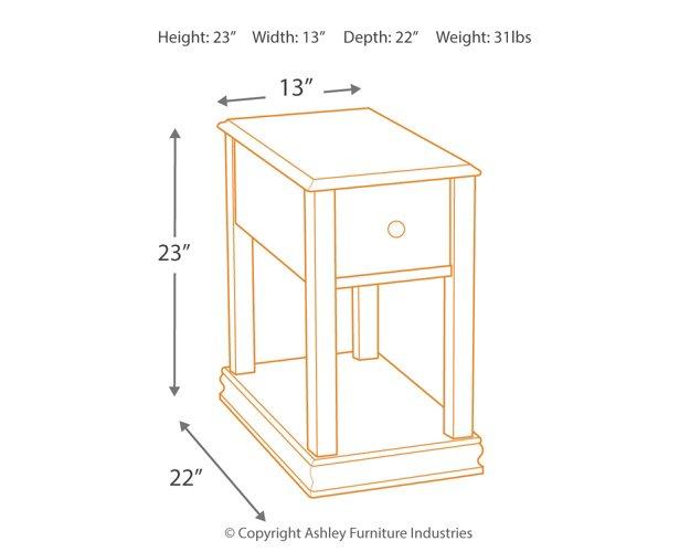 Breegin Chairside End Table - Aras Mattress And Furniture(Las Vegas, NV)