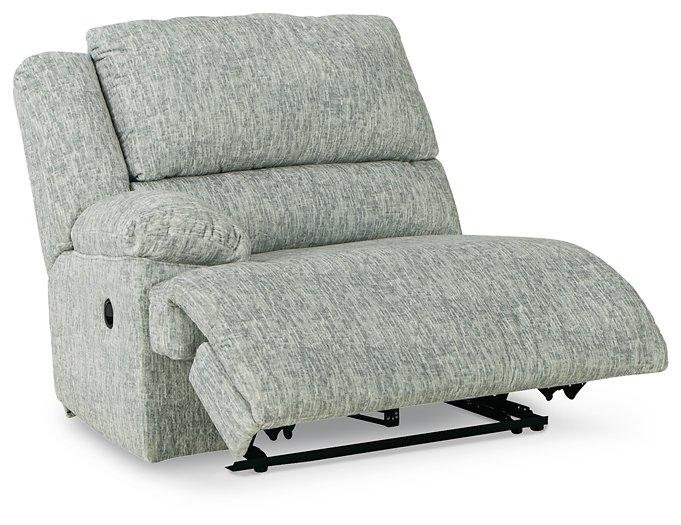 McClelland Reclining Sectional Loveseat with Console - Aras Mattress And Furniture(Las Vegas, NV)