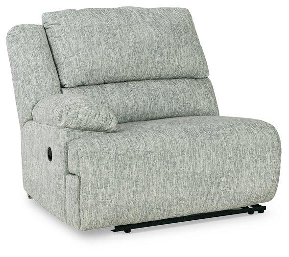 McClelland Reclining Sectional Loveseat with Console - Aras Mattress And Furniture(Las Vegas, NV)