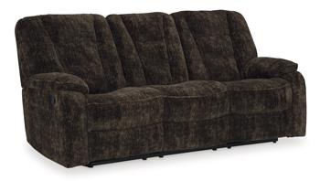 Soundwave Reclining Sofa with Drop Down Table - Aras Mattress And Furniture(Las Vegas, NV)