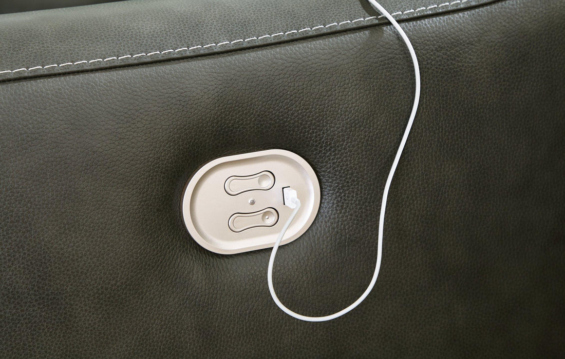 Center Line Power Reclining Sectional Loveseat - Aras Mattress And Furniture(Las Vegas, NV)