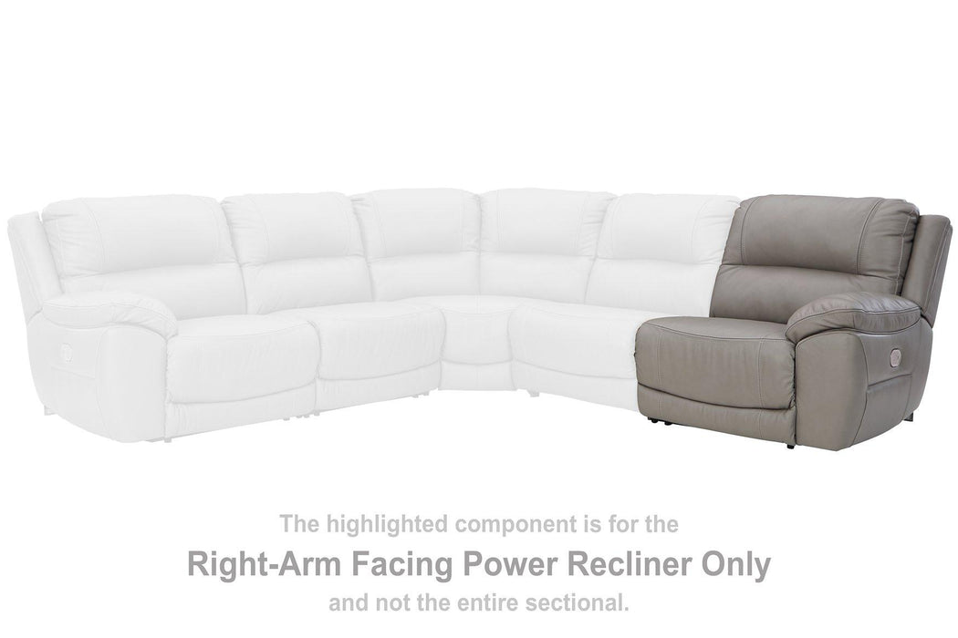 Dunleith 3-Piece Power Reclining Sectional Loveseat with Console - Aras Mattress And Furniture(Las Vegas, NV)