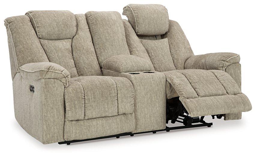 Hindmarsh Power Reclining Loveseat with Console - Aras Mattress And Furniture(Las Vegas, NV)