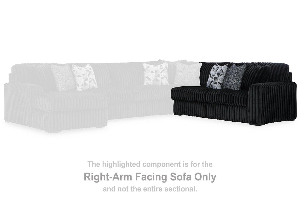 Midnight-Madness Sectional with Chaise - Aras Mattress And Furniture(Las Vegas, NV)