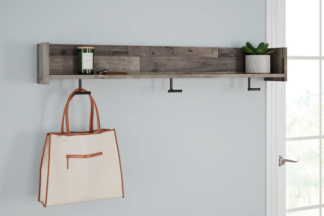 Neilsville Wall Mounted Coat Rack with Shelf - Aras Mattress And Furniture(Las Vegas, NV)