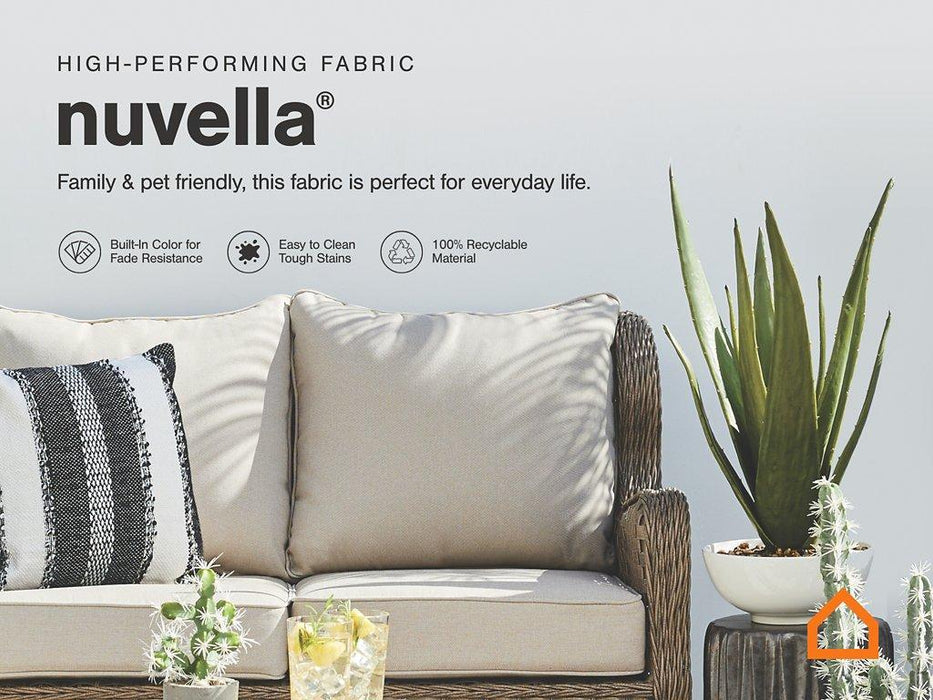 Visola Outdoor Sofa Conversation Set - Aras Mattress And Furniture(Las Vegas, NV)